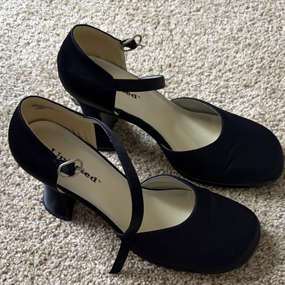 Unlisted Black Mary Jane Low Block Heels - Picture 3 of 5